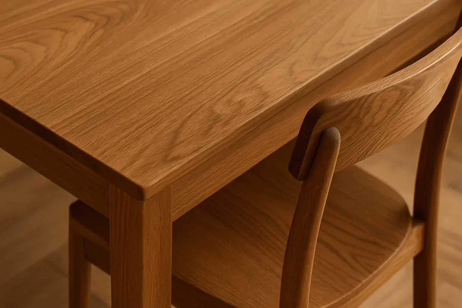 closeup wood grain furniture finish