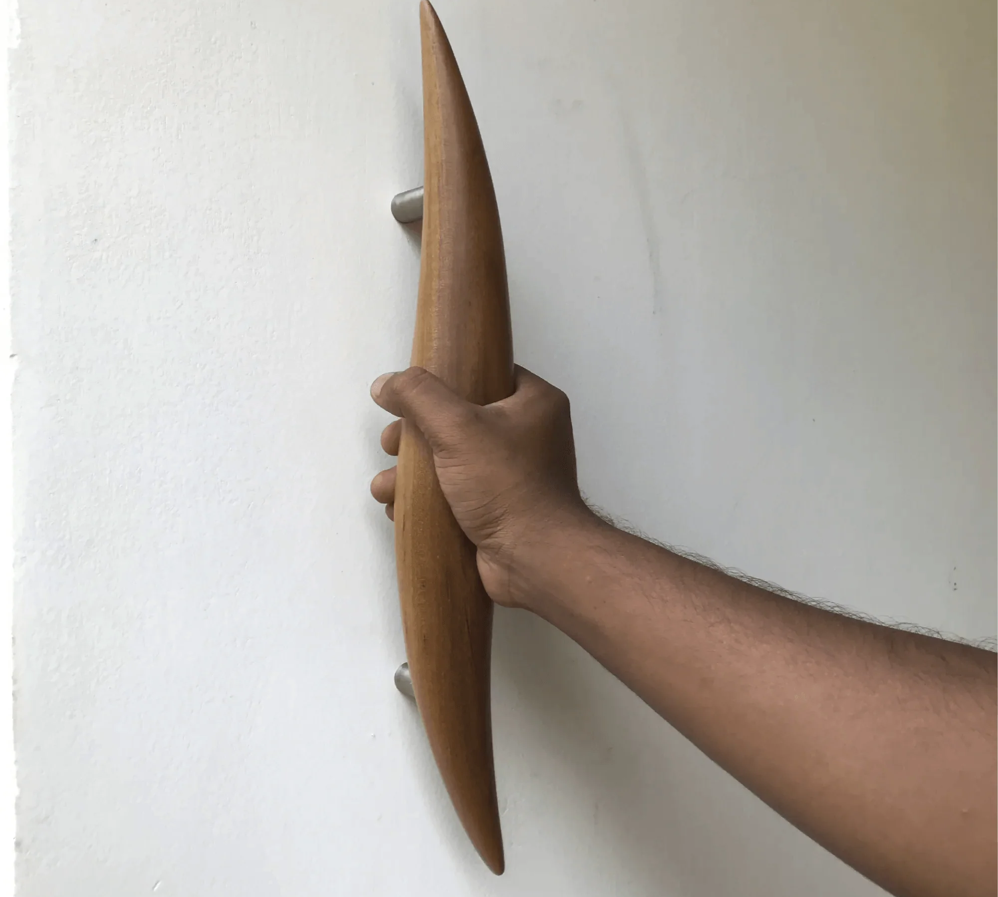 Stylish teak door handle crafted for easy grip and modern aesthetics