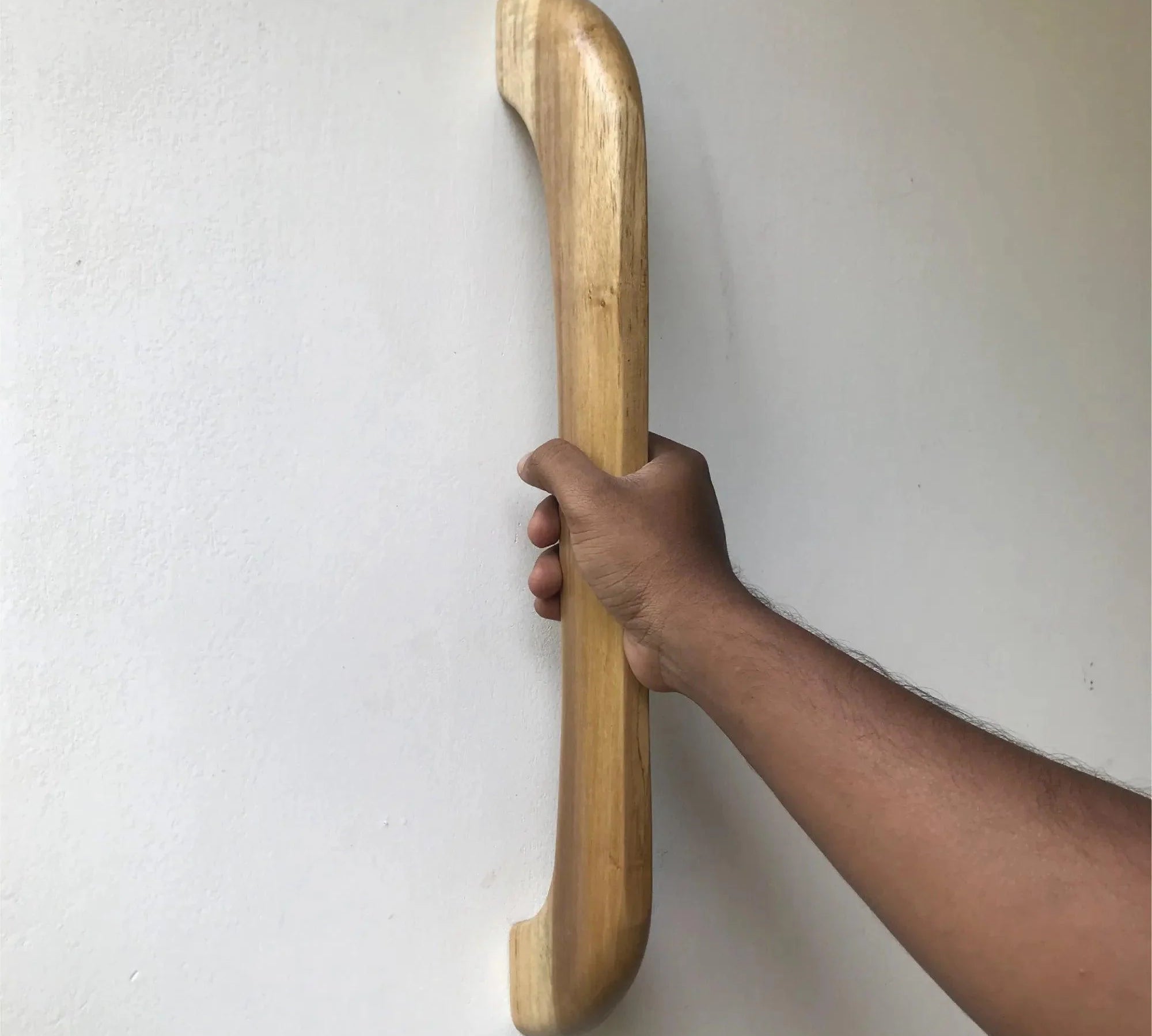 Classic door handle crafted from natural wood, ergonomically designed for easy grip and elegant style