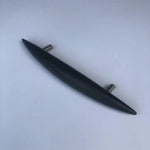 Sleek black front door handle with a modern design for enhancing door aesthetics