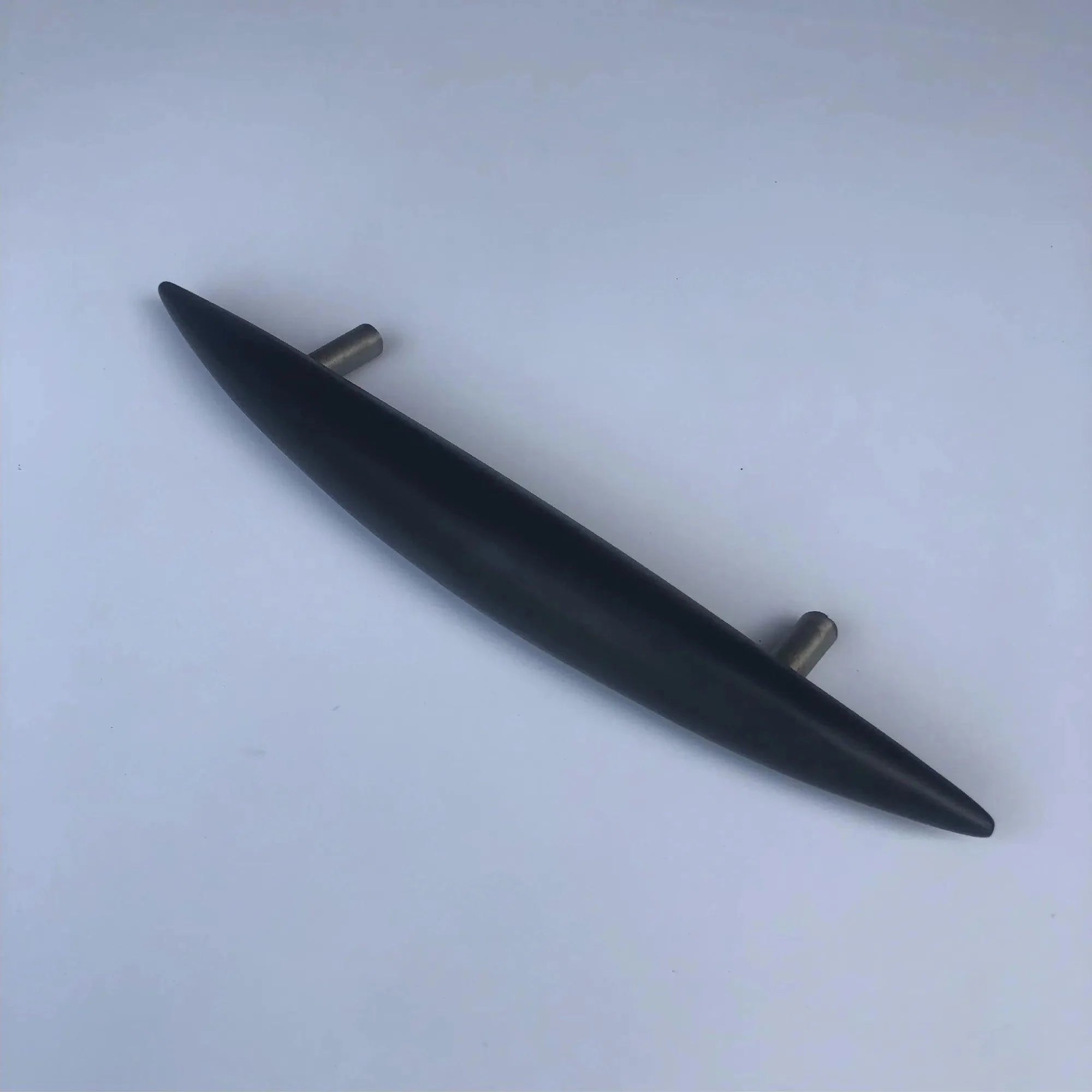 Sleek black front door handle with a modern design for enhancing door aesthetics