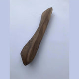 Wooden handcrafted front door handle hardware by Wood Ceylon with smooth ergonomic design