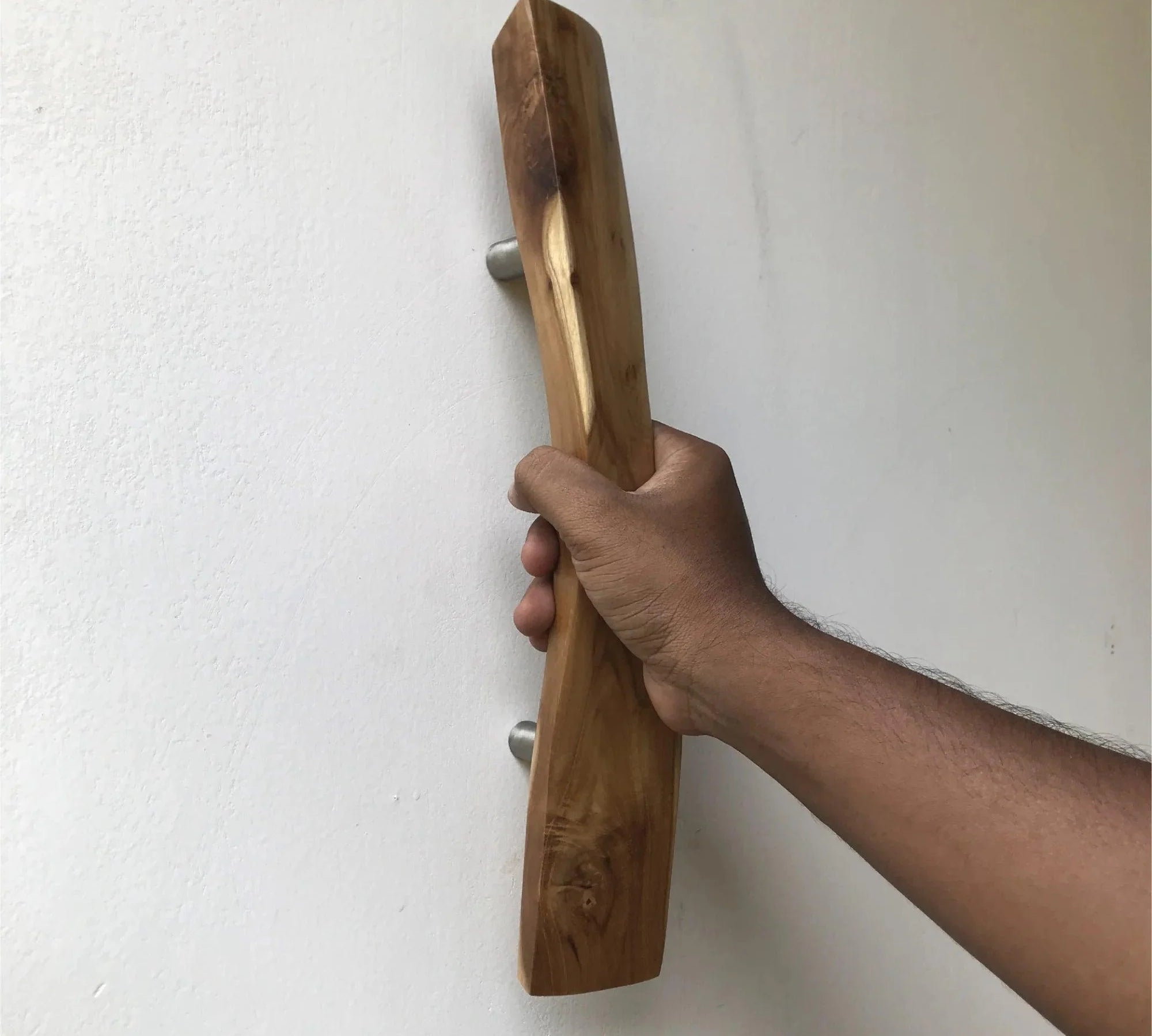 Solid wooden door handle crafted from premium wood, offering a unique and modern look for any door