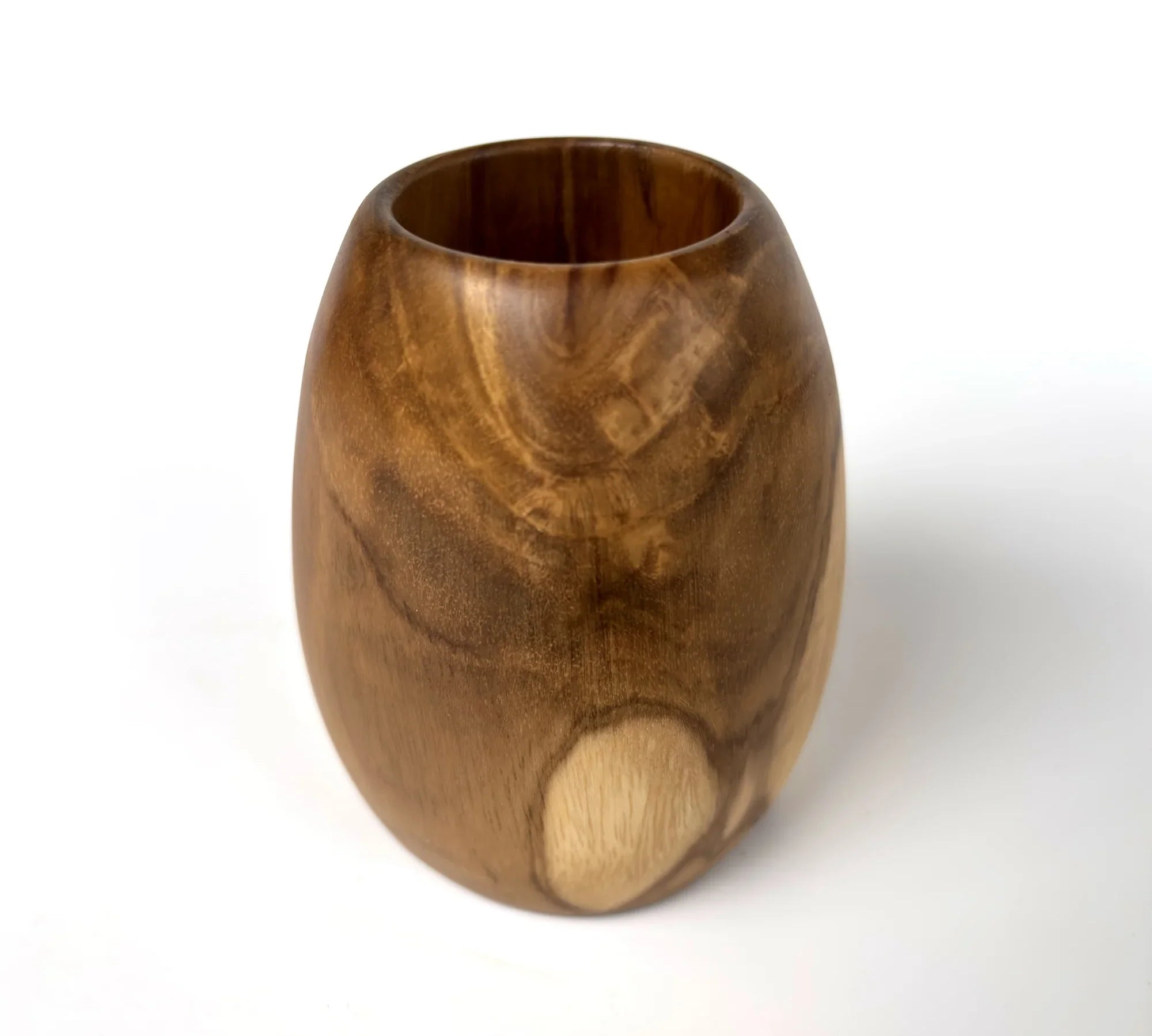 Handcrafted Wooden Cactus pot made from high-quality wood with a smooth finish