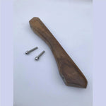 Wood Ceylon front door handle hardware made of natural wood with two metal screws included