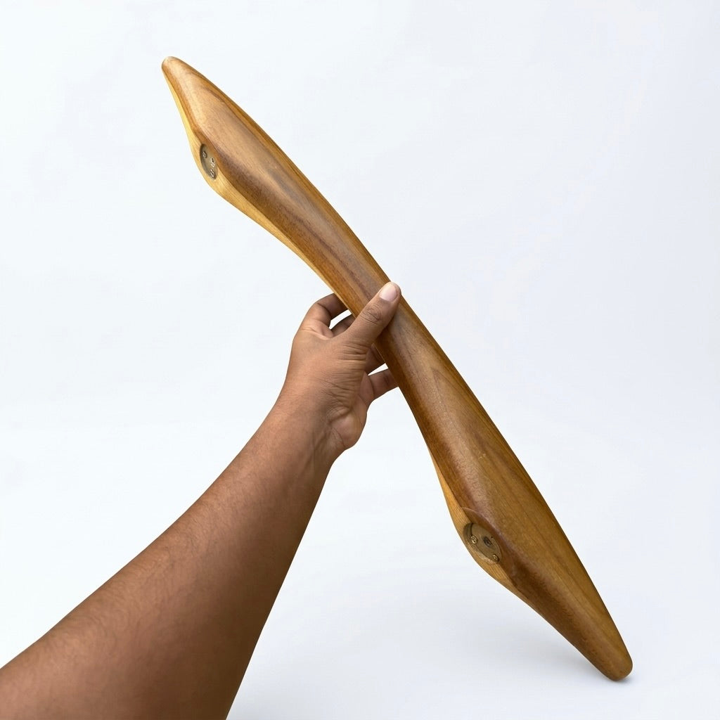 24" Sculptural Teak Door Pull Handle | 15" C/C – 003