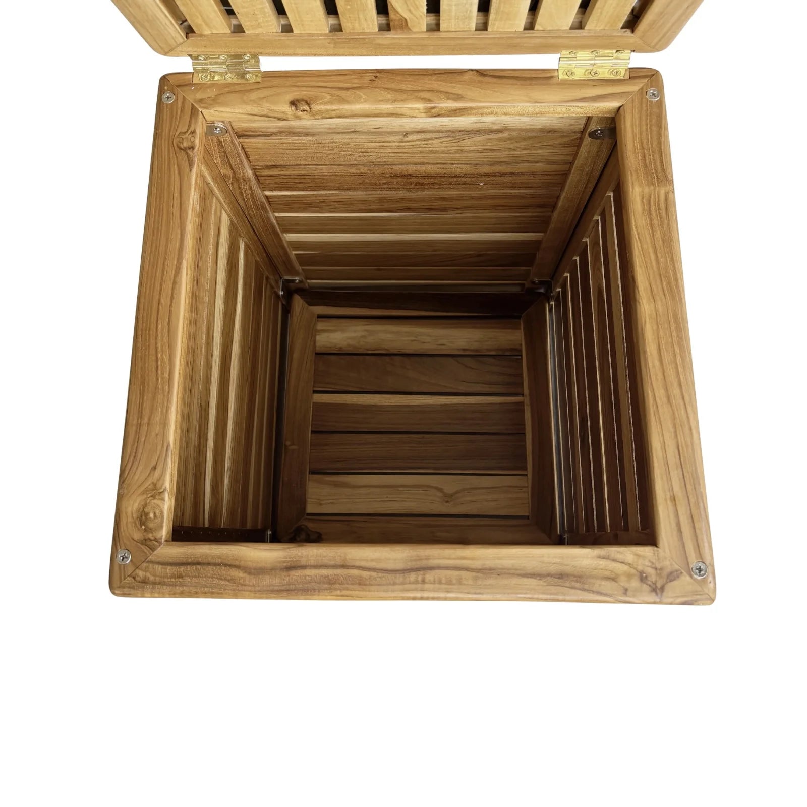 Handmade Teak Storage Bench with Cushion