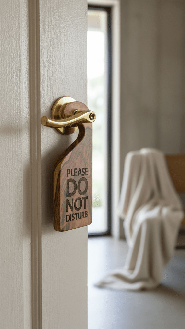 Handcrafted Wooden Door Sign Hangers