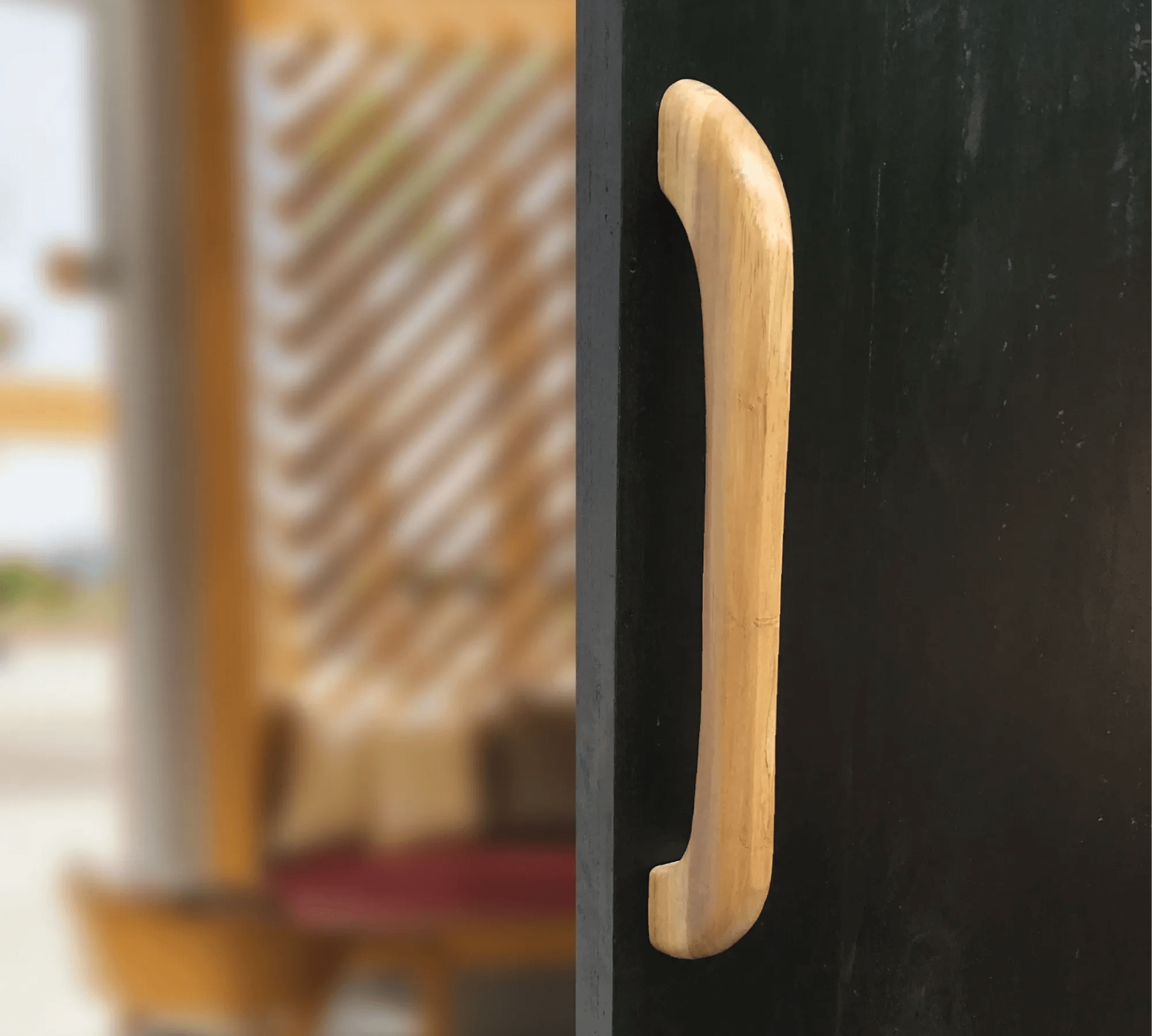 Handmade Classic Door Handle - 027 - Wood Ceylon