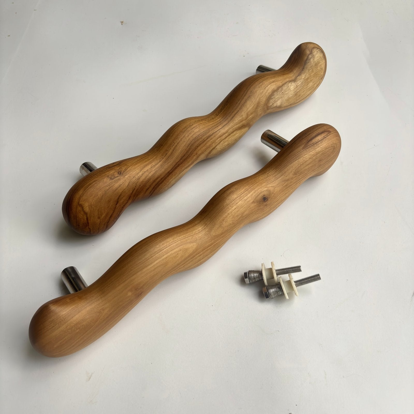 Handcrafted Teak Wood Barn Door Pull Handle – 17" | 12" Center-to-Center – 004