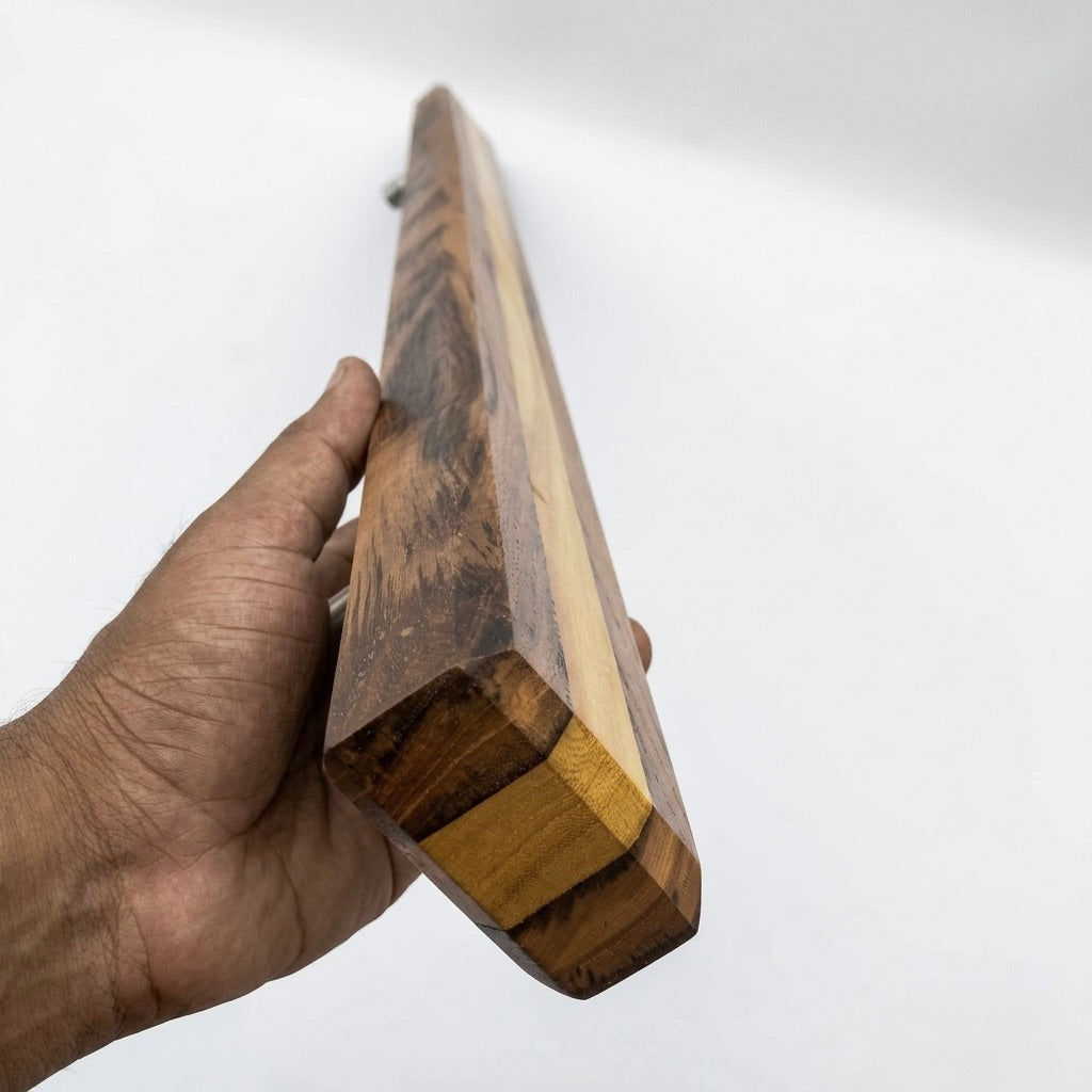 Oversized Two-Tone Wood Door Pull Handle – 31" | 24" Center-to-Center – 013