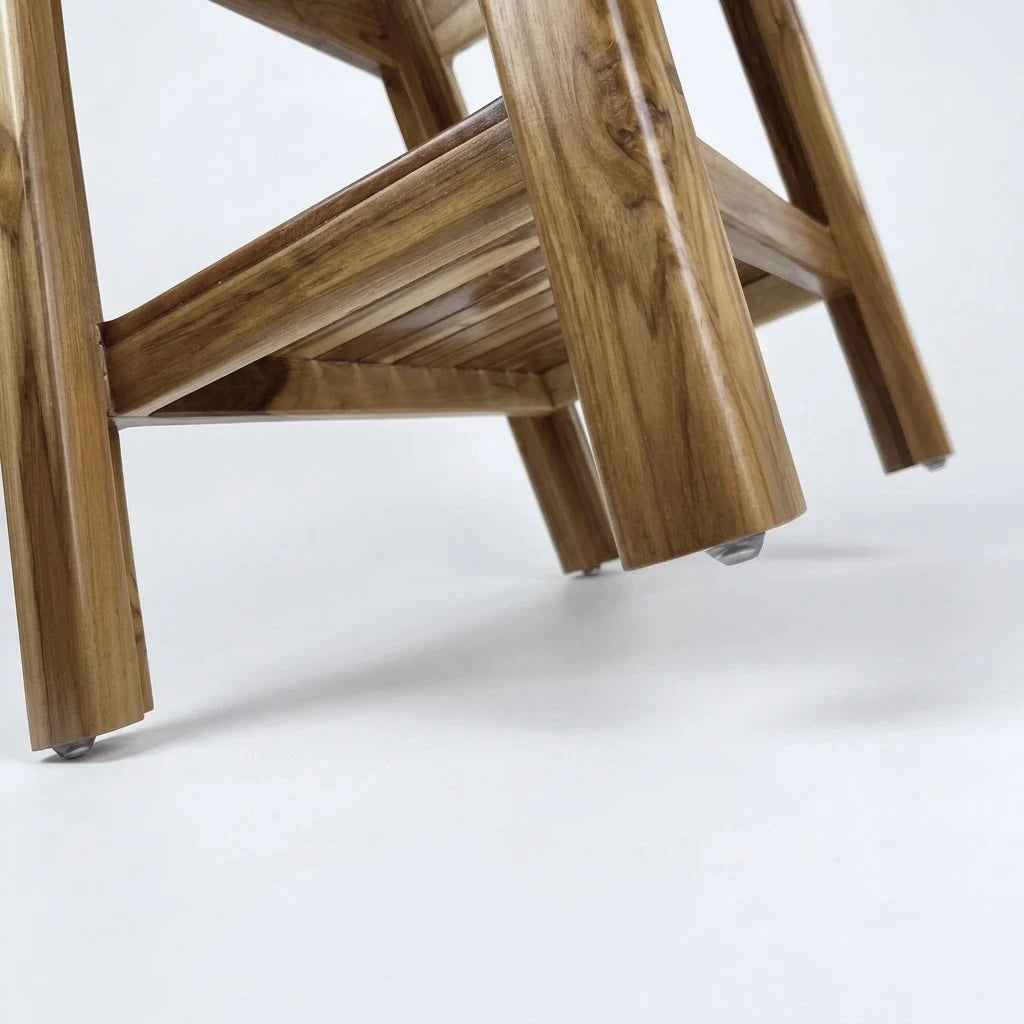 Handmade teak wood shower bench as a premium home gift – Wood Ceylon wooden bathroom accessory
