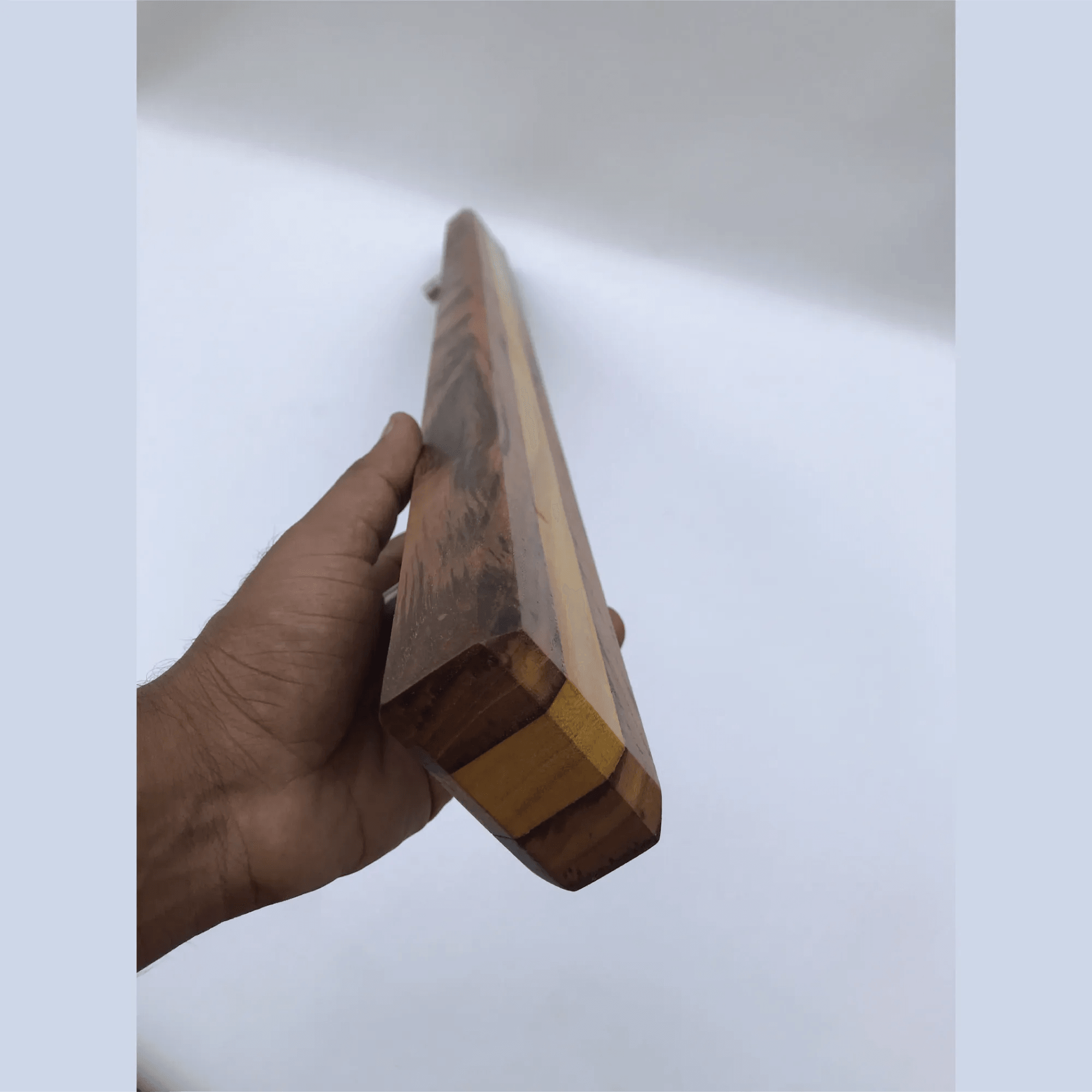 Large Two-Tone Wood Door Handle - 013 - Wood Ceylon