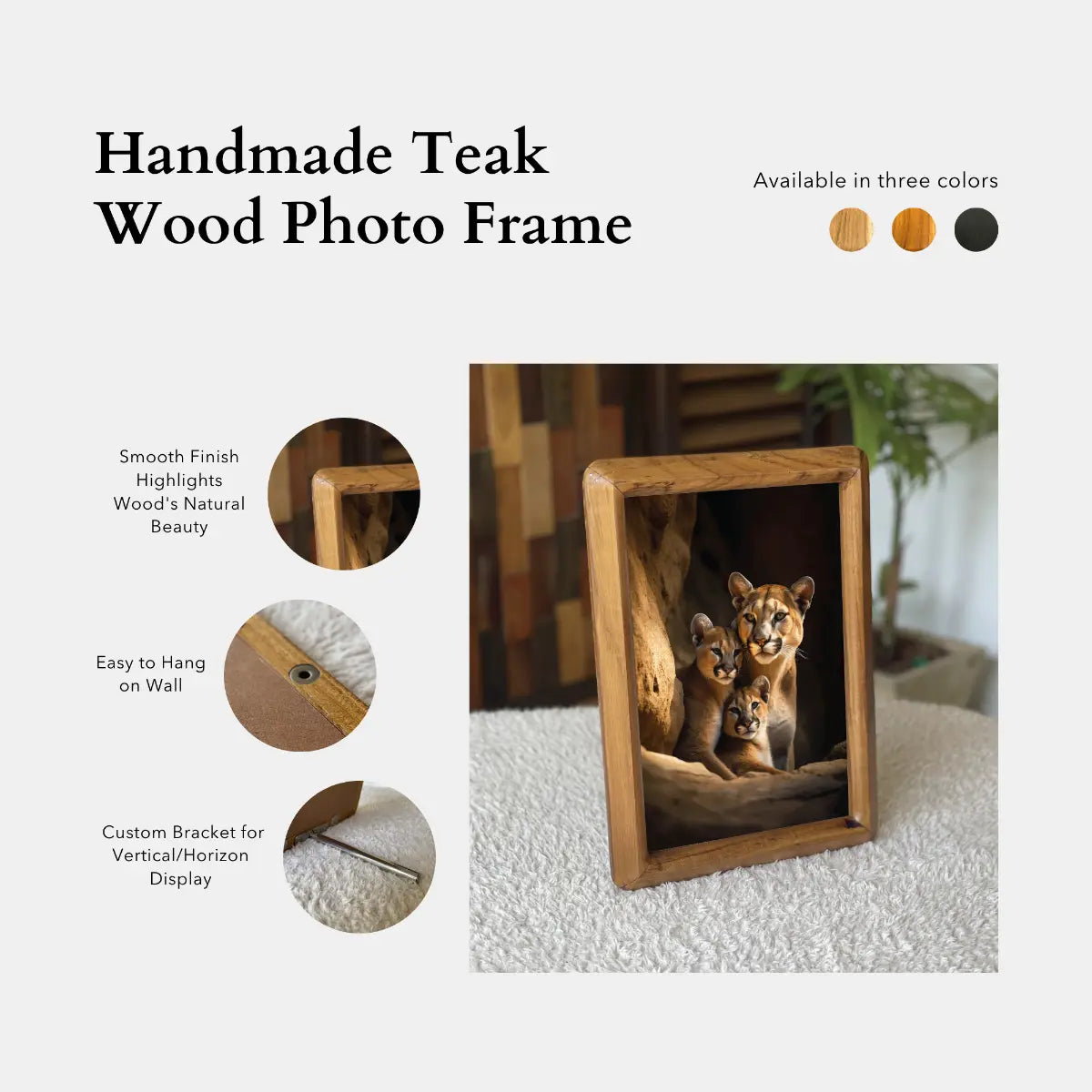 Handcrafted Teak Wooden Picture Frame 002