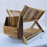 Handmade Teak Versatile Dish Drying Rack - Wood Ceylon