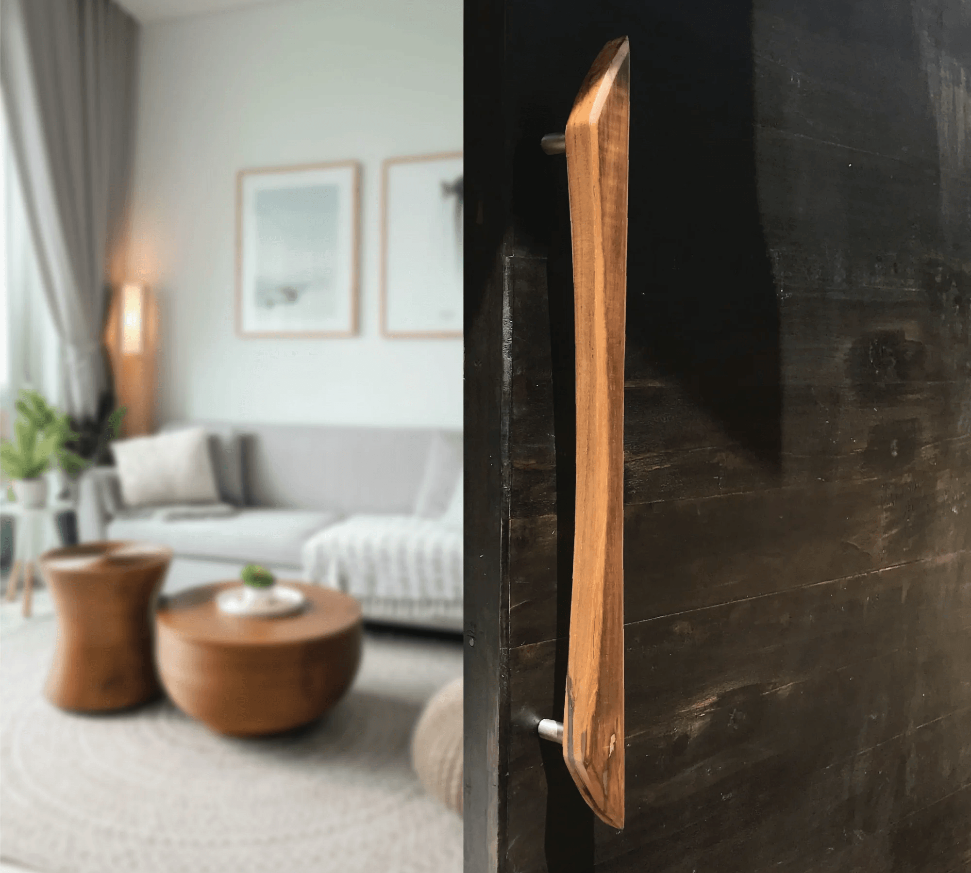 Handmade Barn Door Handles for Rustic Décor - 011 - Wood Ceylon