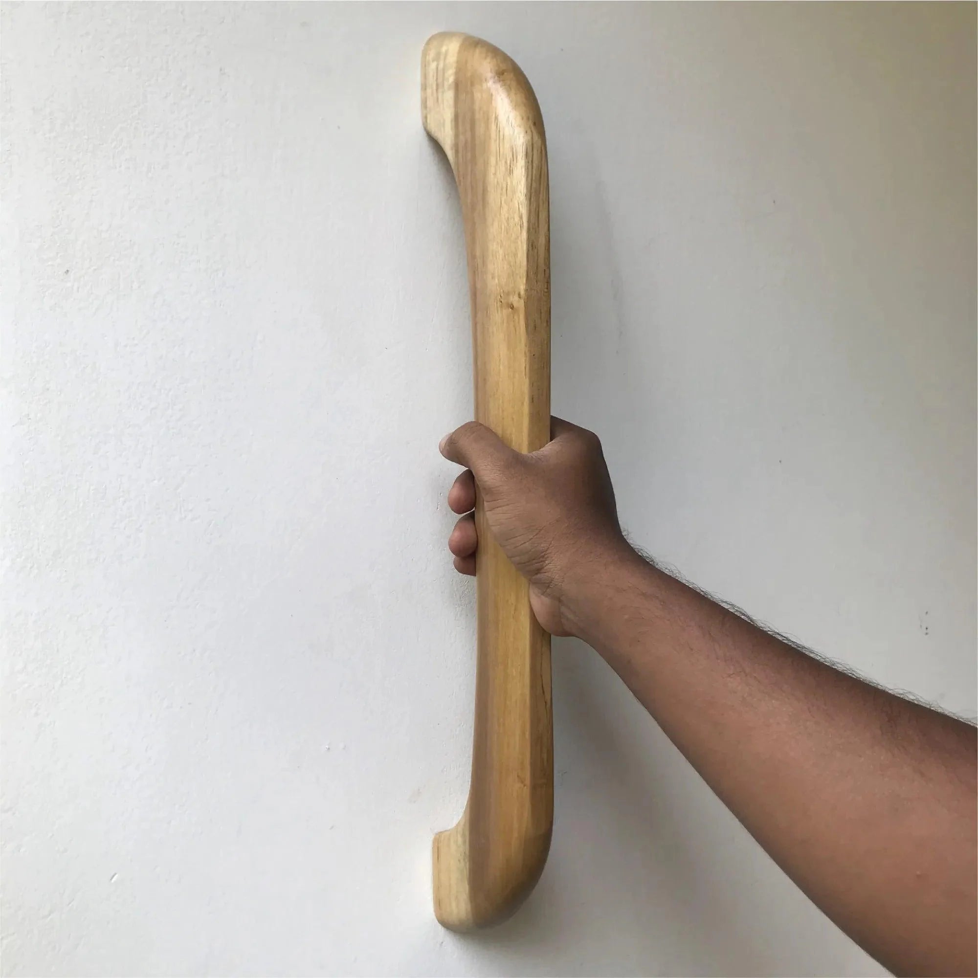 Classic door handle crafted from natural wood, ergonomically designed for easy grip and elegant style