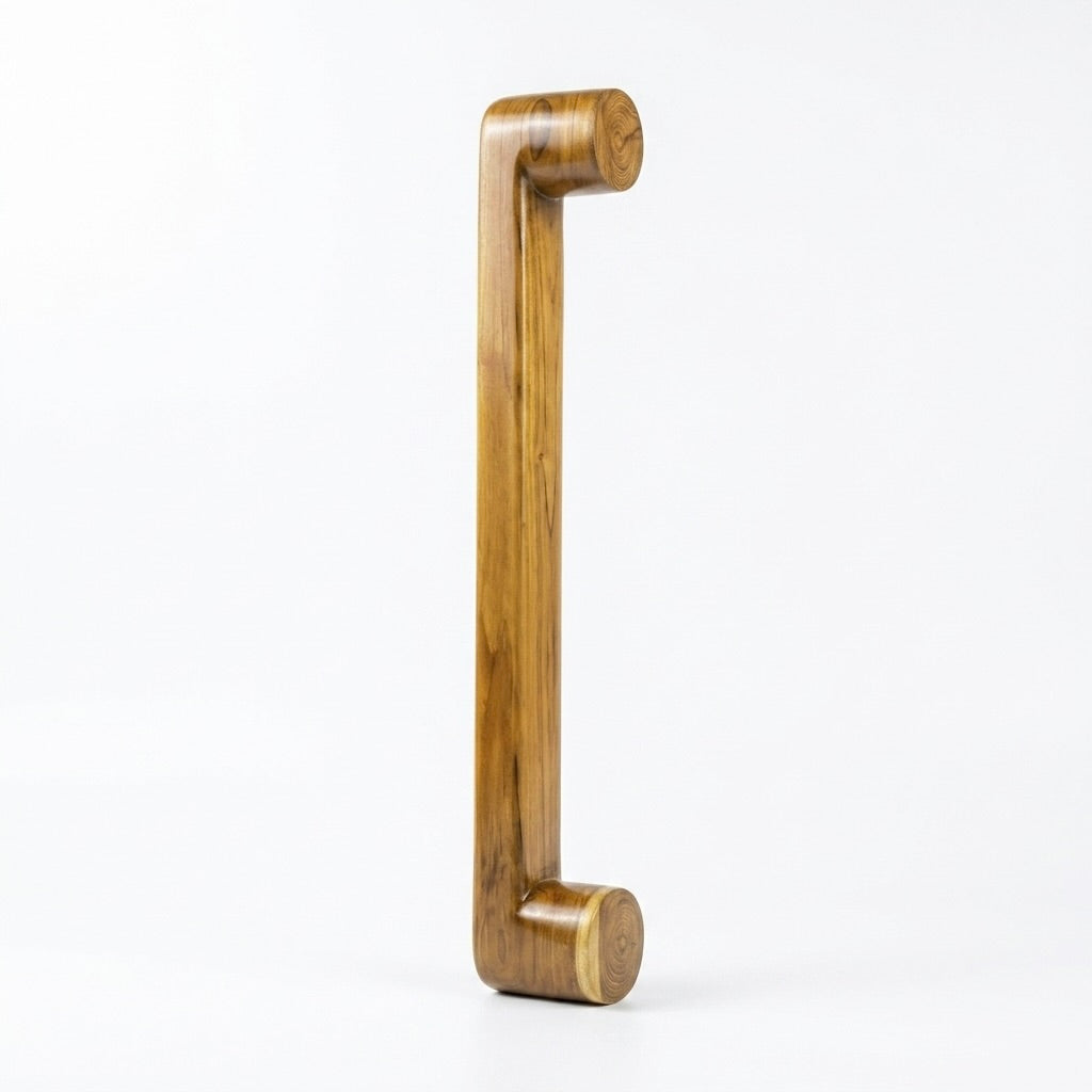 Teak wood Double Door Pull Handle in natural finish
