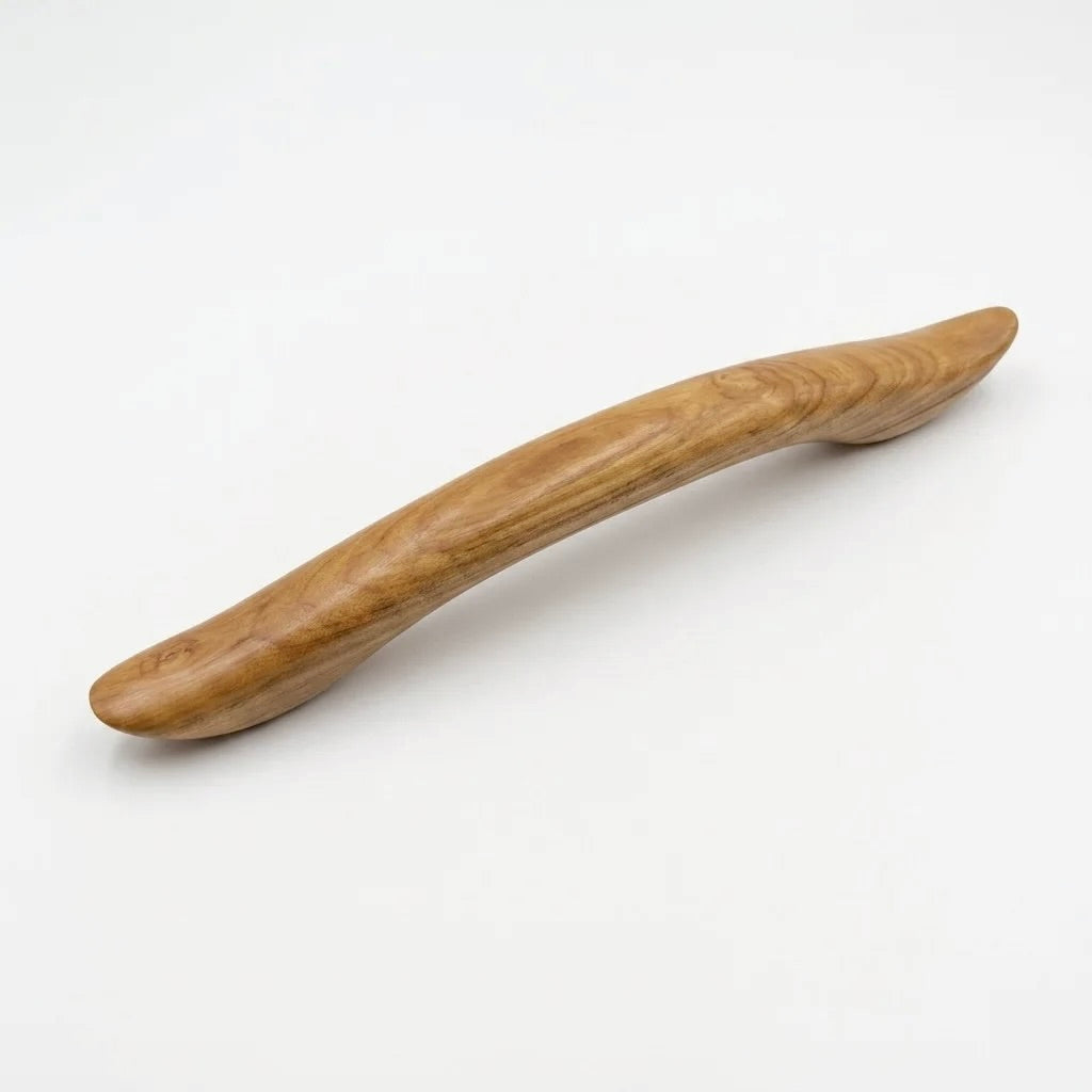 Teak drawer pull in natural finish for stylish cabinets