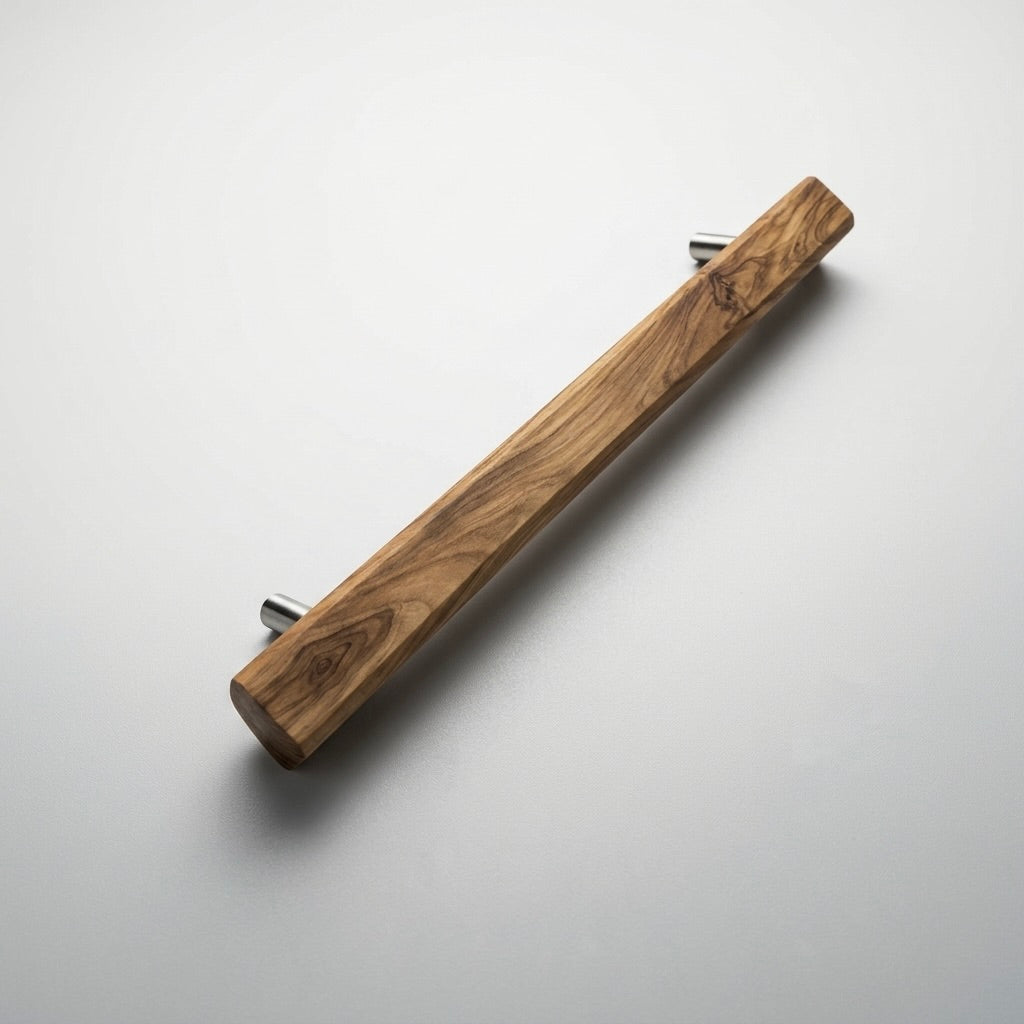 Teak Entry Door Pull Handle in Natural Finish for Modern Doors