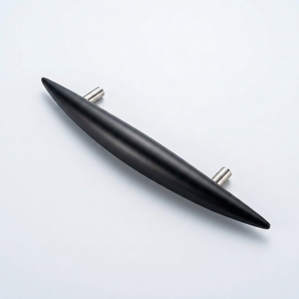 Teak Front Door Pull Handle in sleek black finish