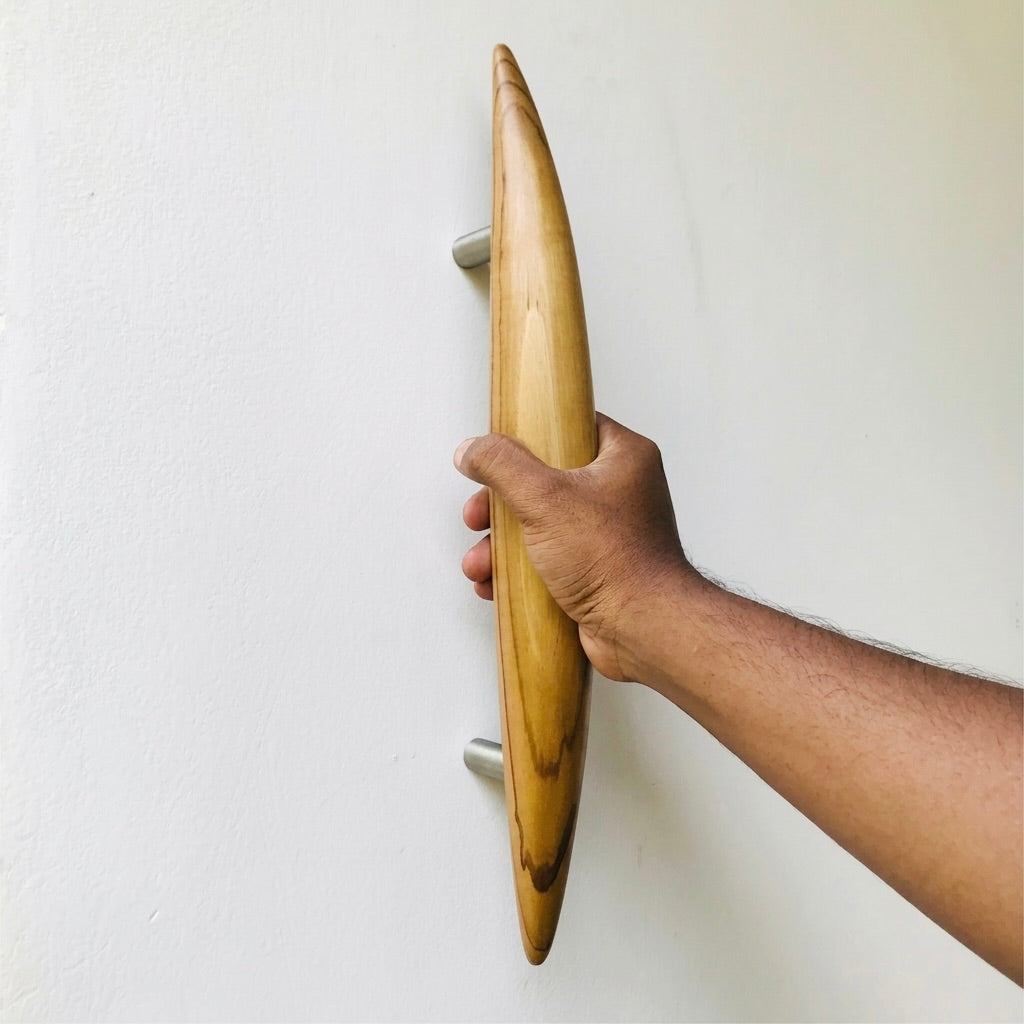Teak Front Door Pull Handle with a sleek design