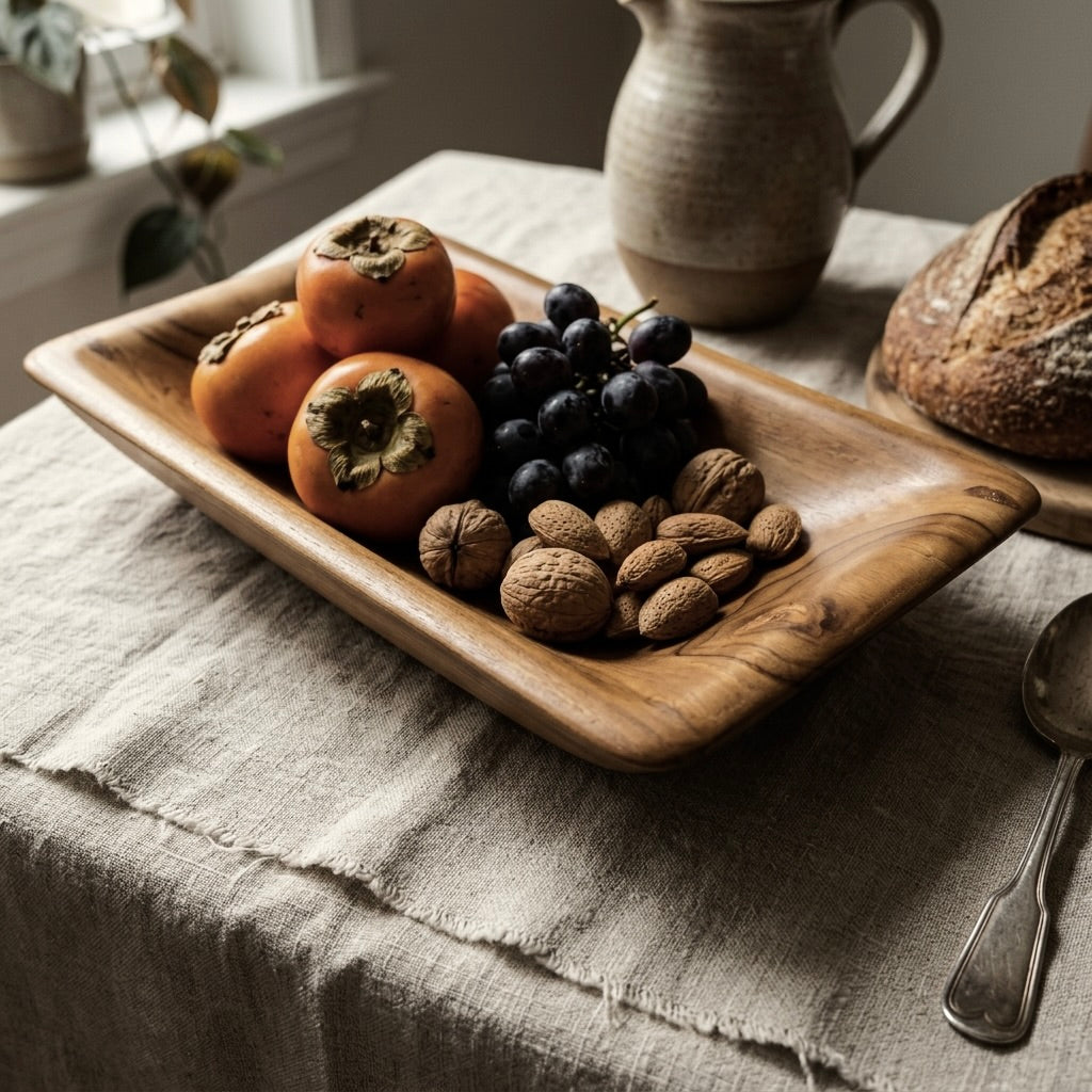 Handmade Teak Wooden Bowl - Serving Bowl
