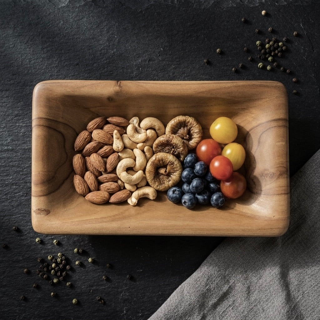 Handmade Teak Wooden Bowl - Serving Bowl