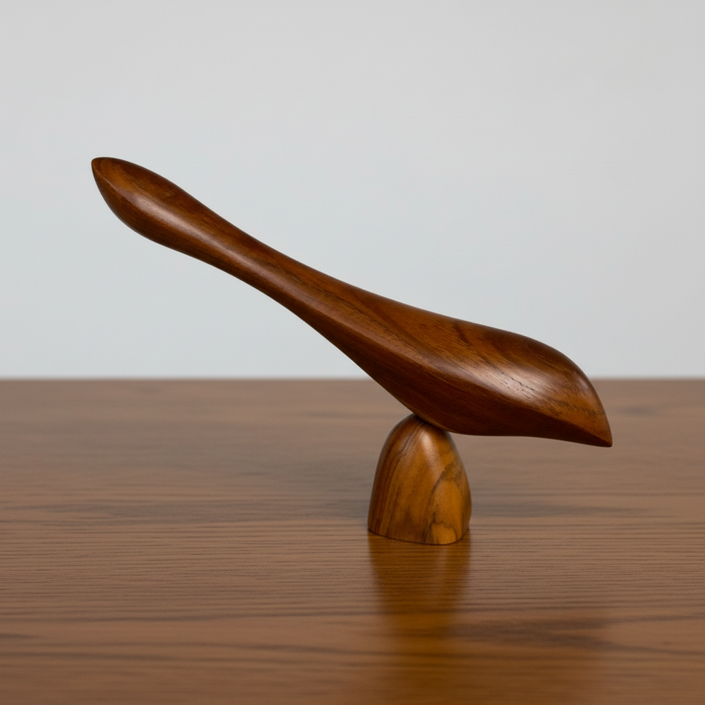 Handcrafted Teak Wooden Bird Sculpture