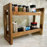 Handmade Teak Wood Spice Rack