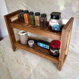 Handmade Teak Wood Spice Rack