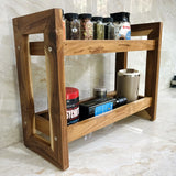 Handmade Teak Wood Spice Rack