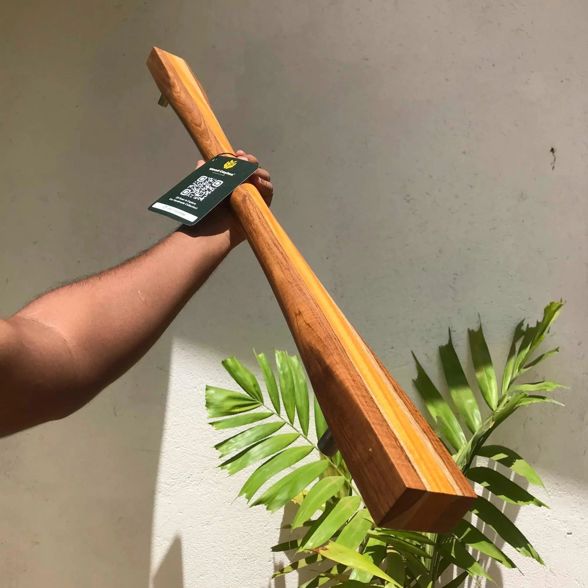 Wood Ceylon large front door handle made from high-quality natural wood for stylish entryways