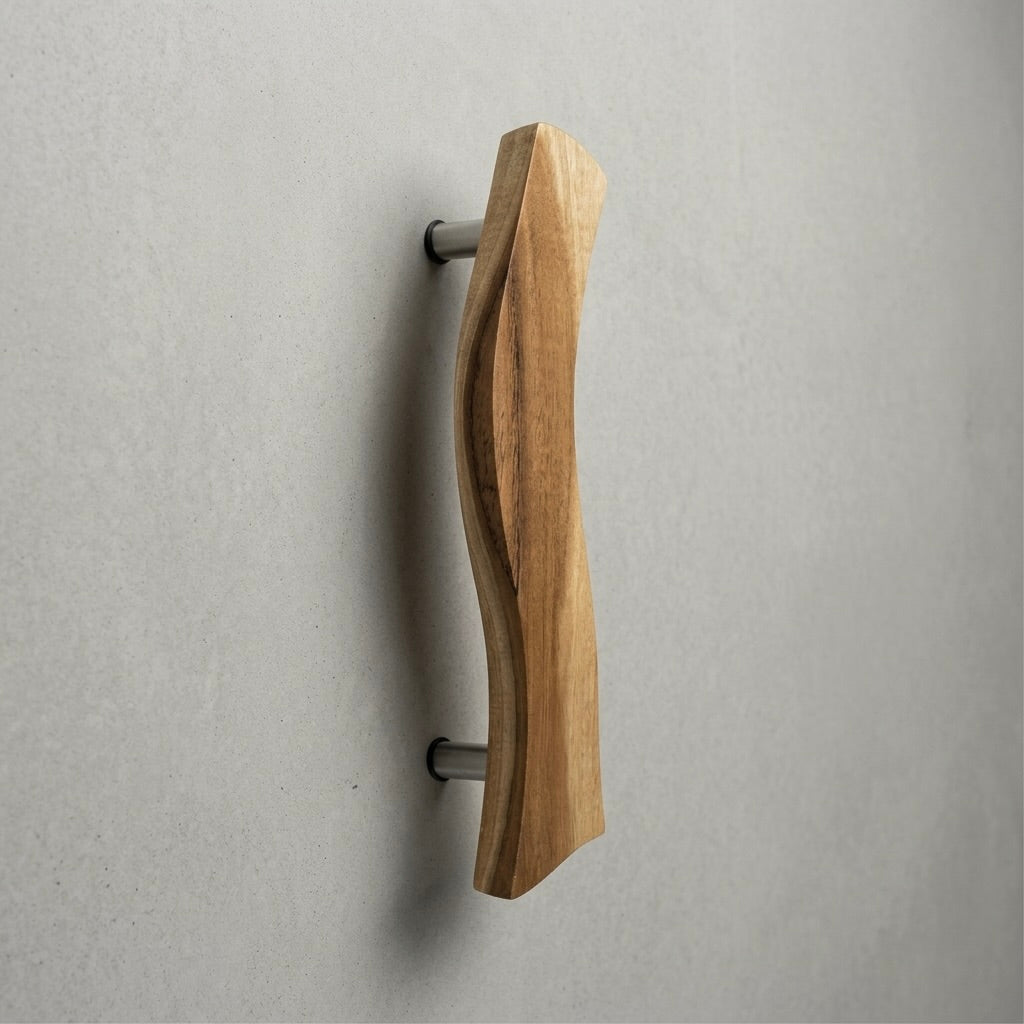 Teak wood Pantry Door Pull Handle with modern design