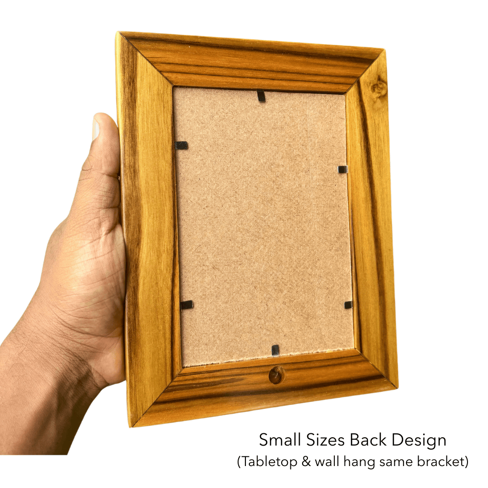 Solid Teak Wooden Picture Frame – Rustic & Minimal - 001