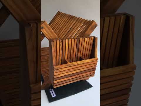 Handmade Teak Versatile Dish Drying Rack