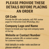 Solid Wood Personalized QR Code Sign