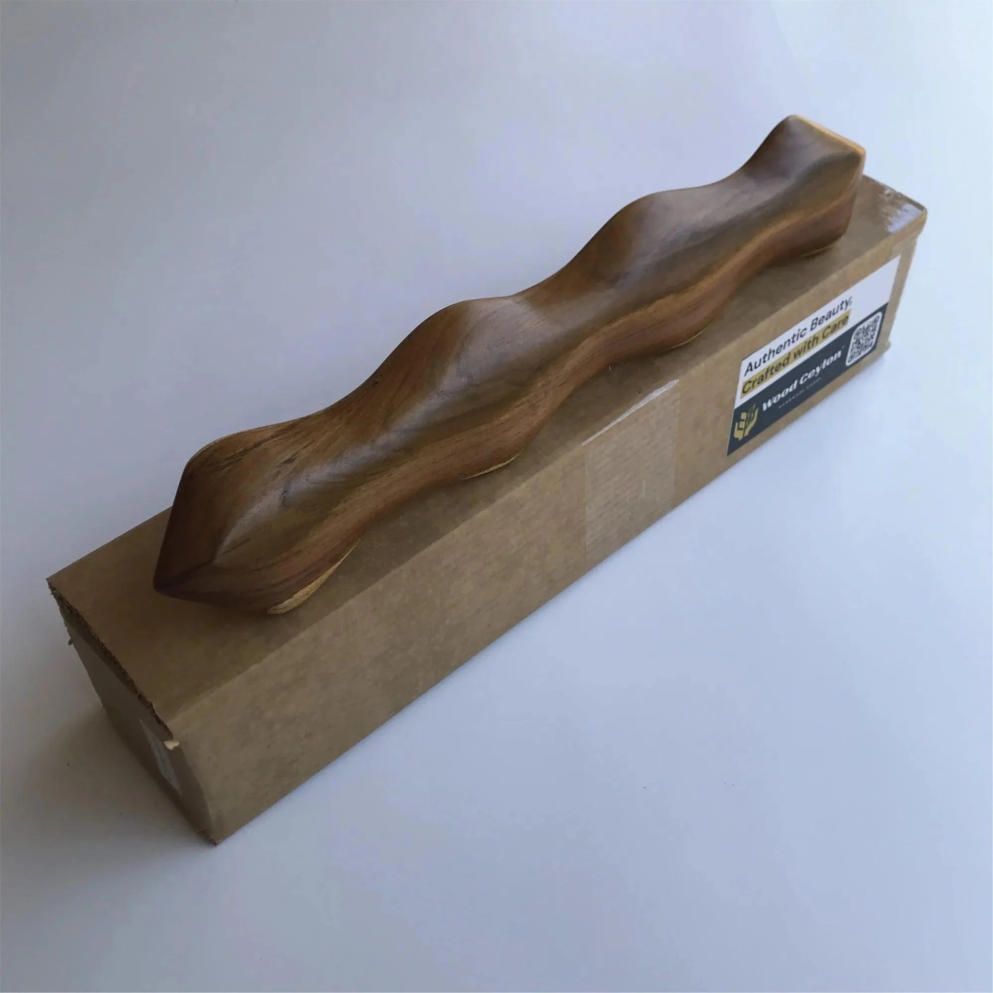 Wood Ceylon snake shape door handle crafted from natural wood for stylish home decor