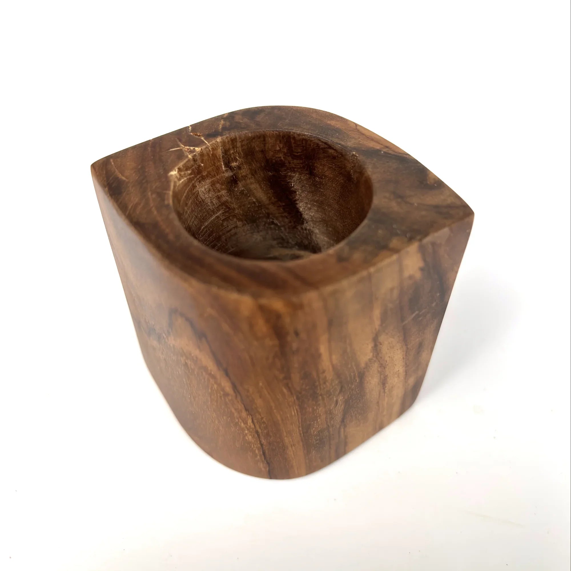 Solid Wood Cactus holder with a smooth finish and natural grain for stylish plant display