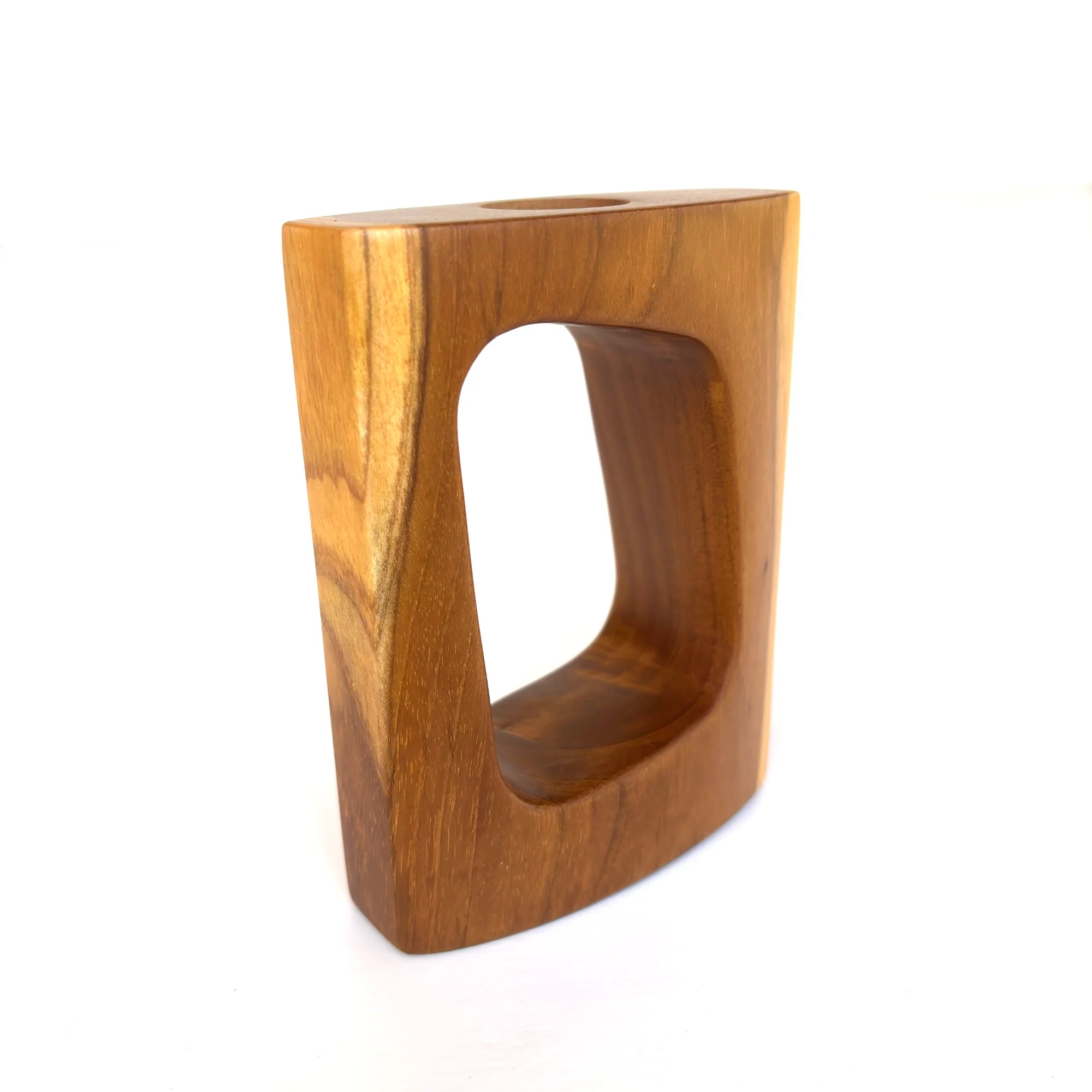 Wood Ceylon teak test tube vase crafted from high-quality wood with a unique modern design