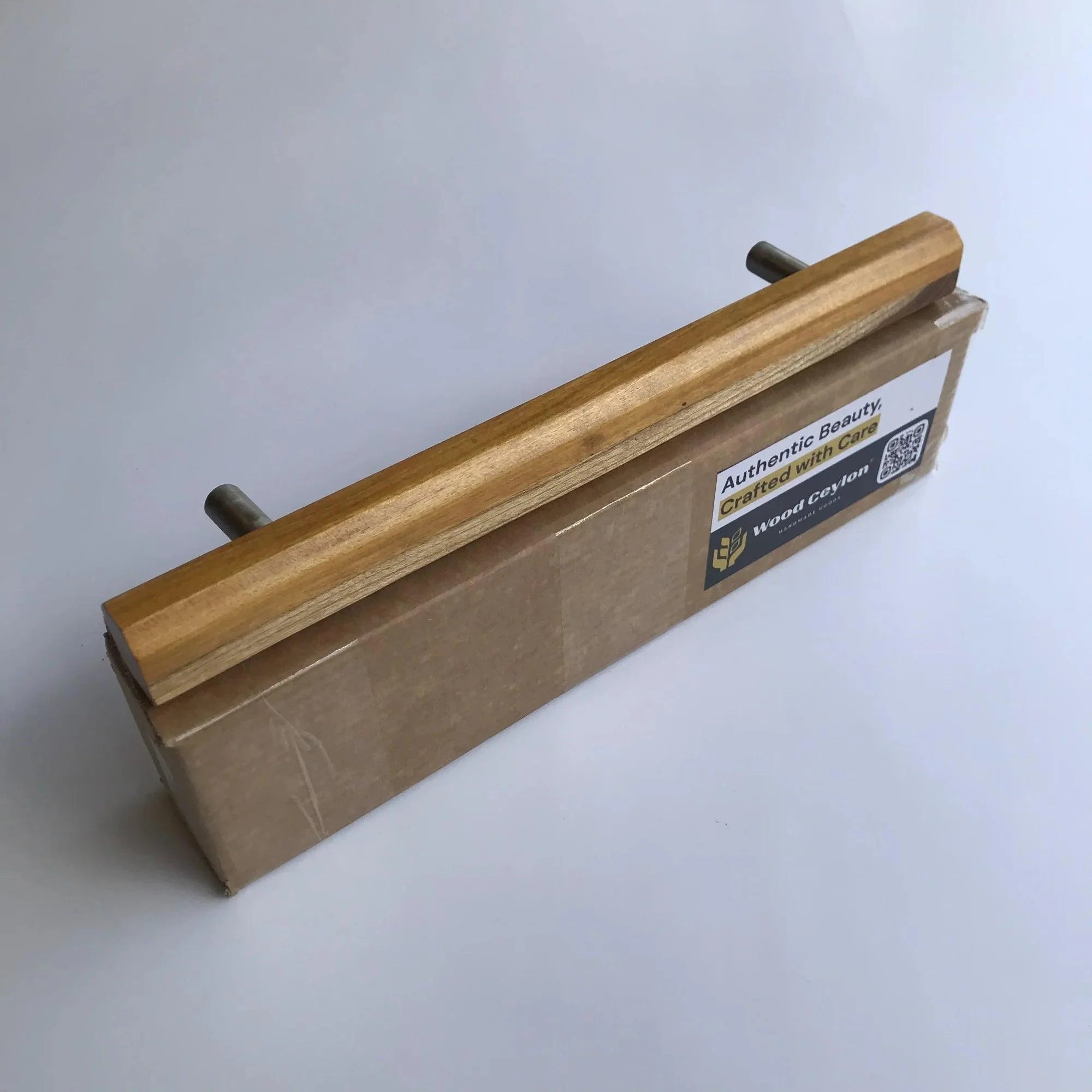 Wood Ceylon wood barn door handle crafted from quality wood for rustic home decor