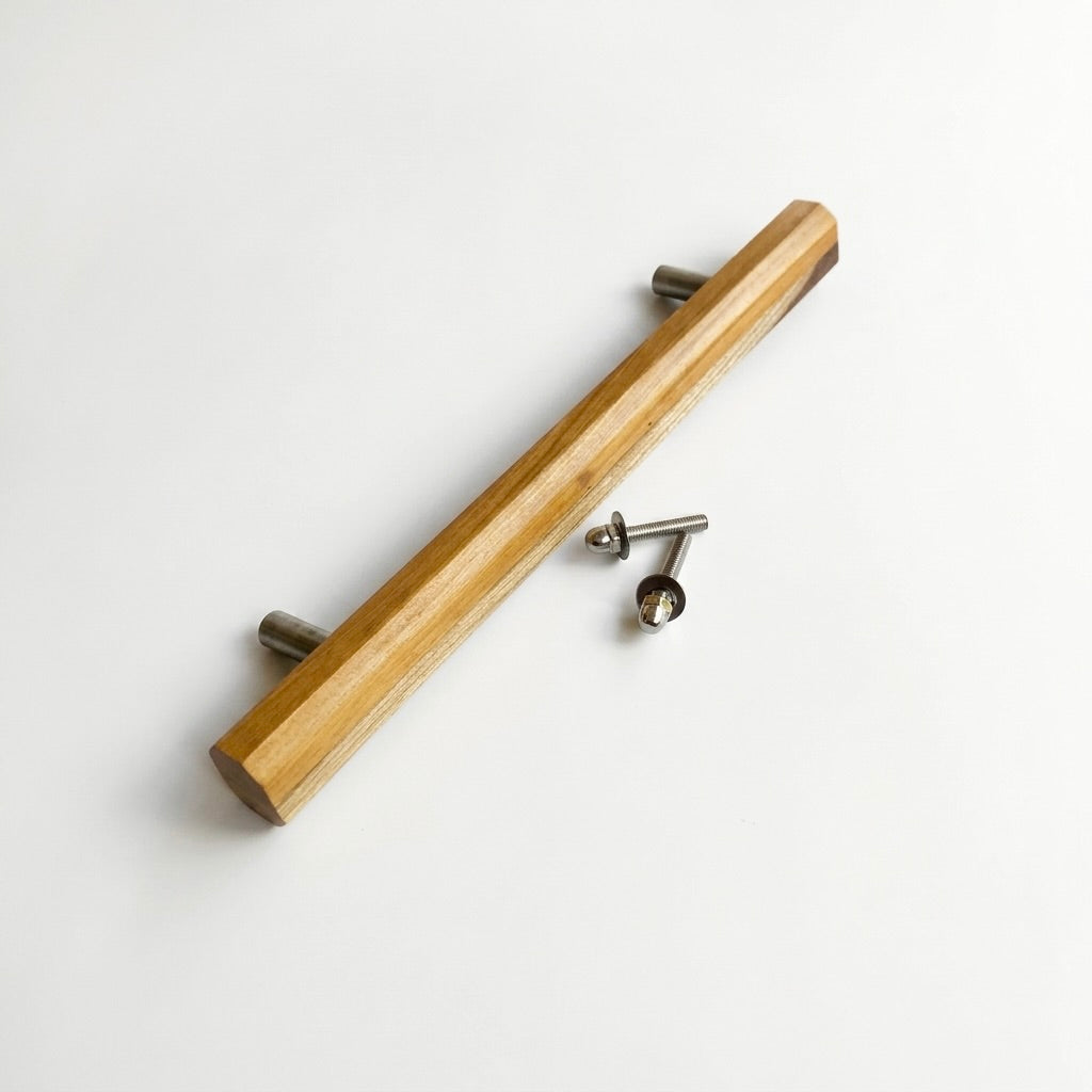 Teak Wood Door Pull Handle in natural finish for easy gripping