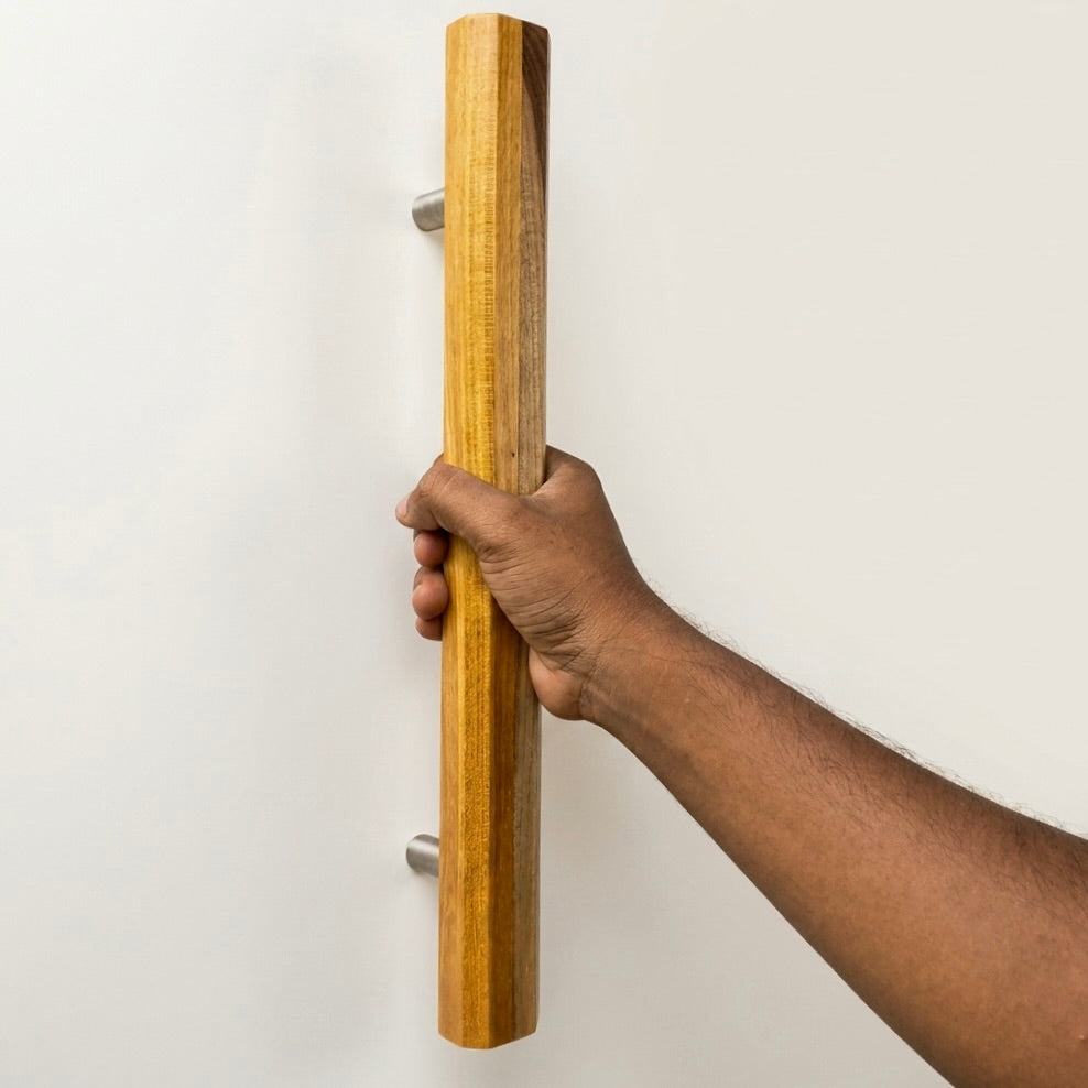 Teak Wood Door Pull Handle in natural finish for stylish door openings