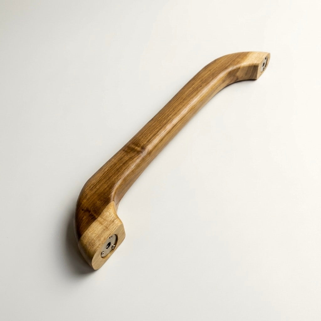Teak Wood Door Pull Handle in natural finish for stylish entryways