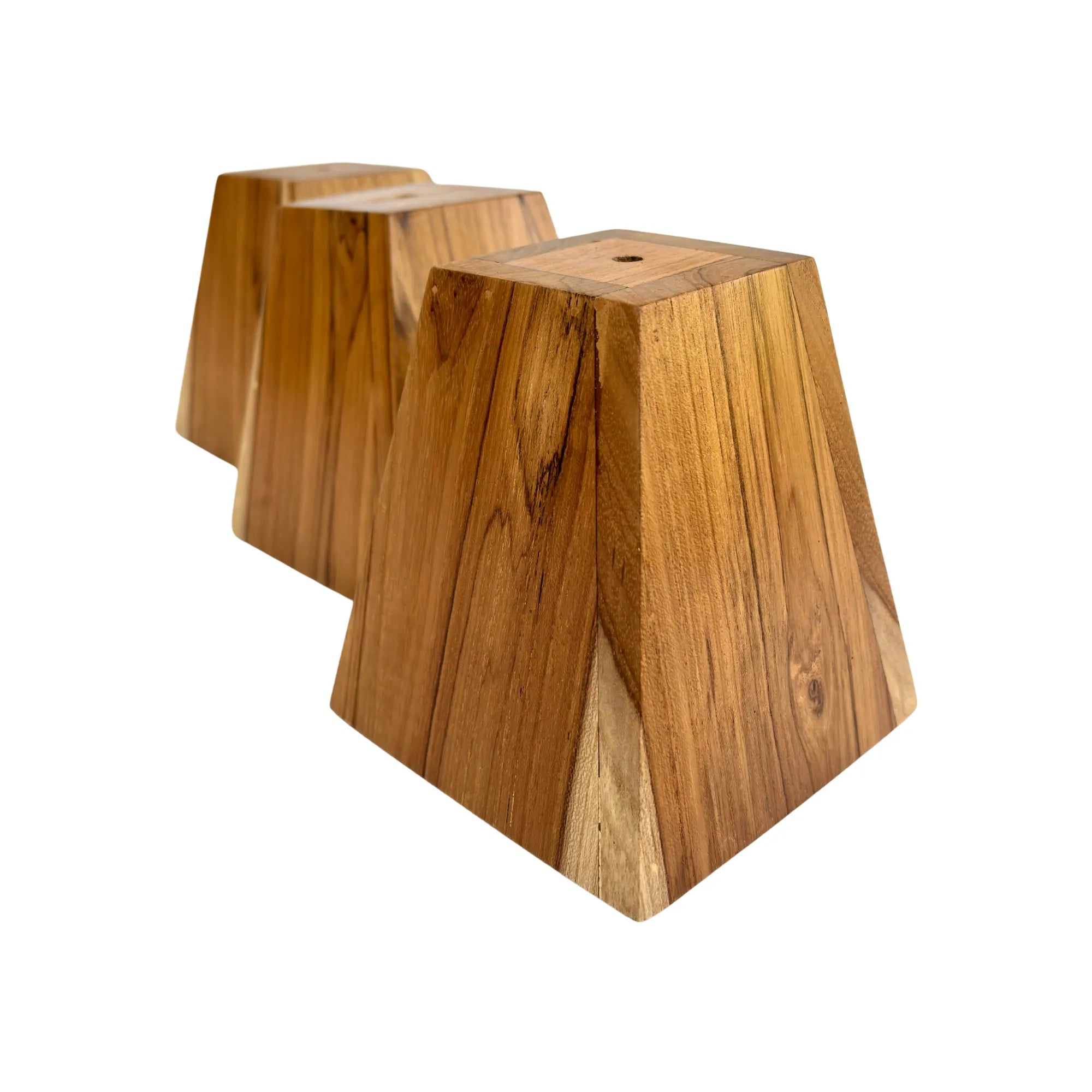 Natural teak wood pendant light cover with a polished finish