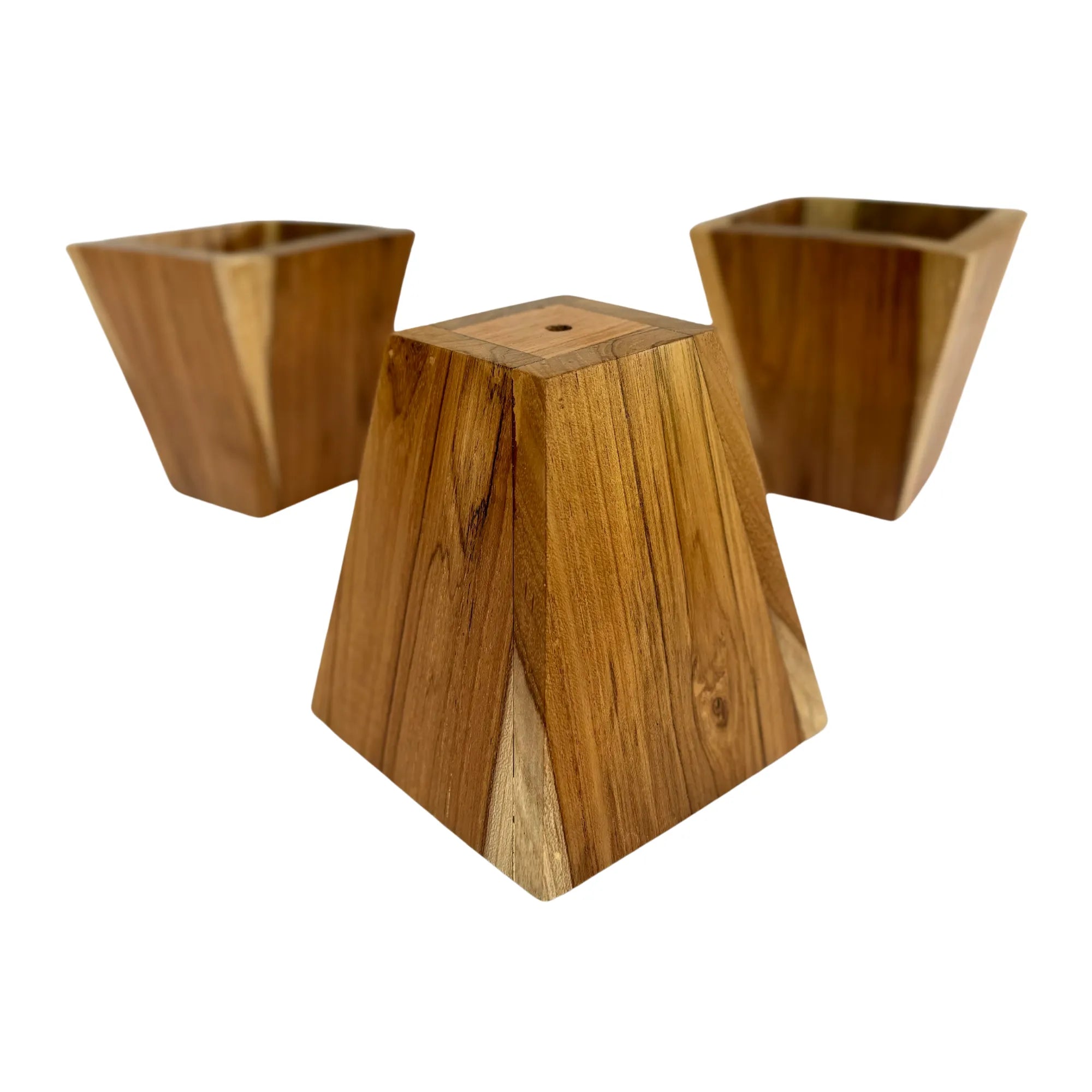 Teak Wood Pendant Light Cover in geometric shape for stylish lighting