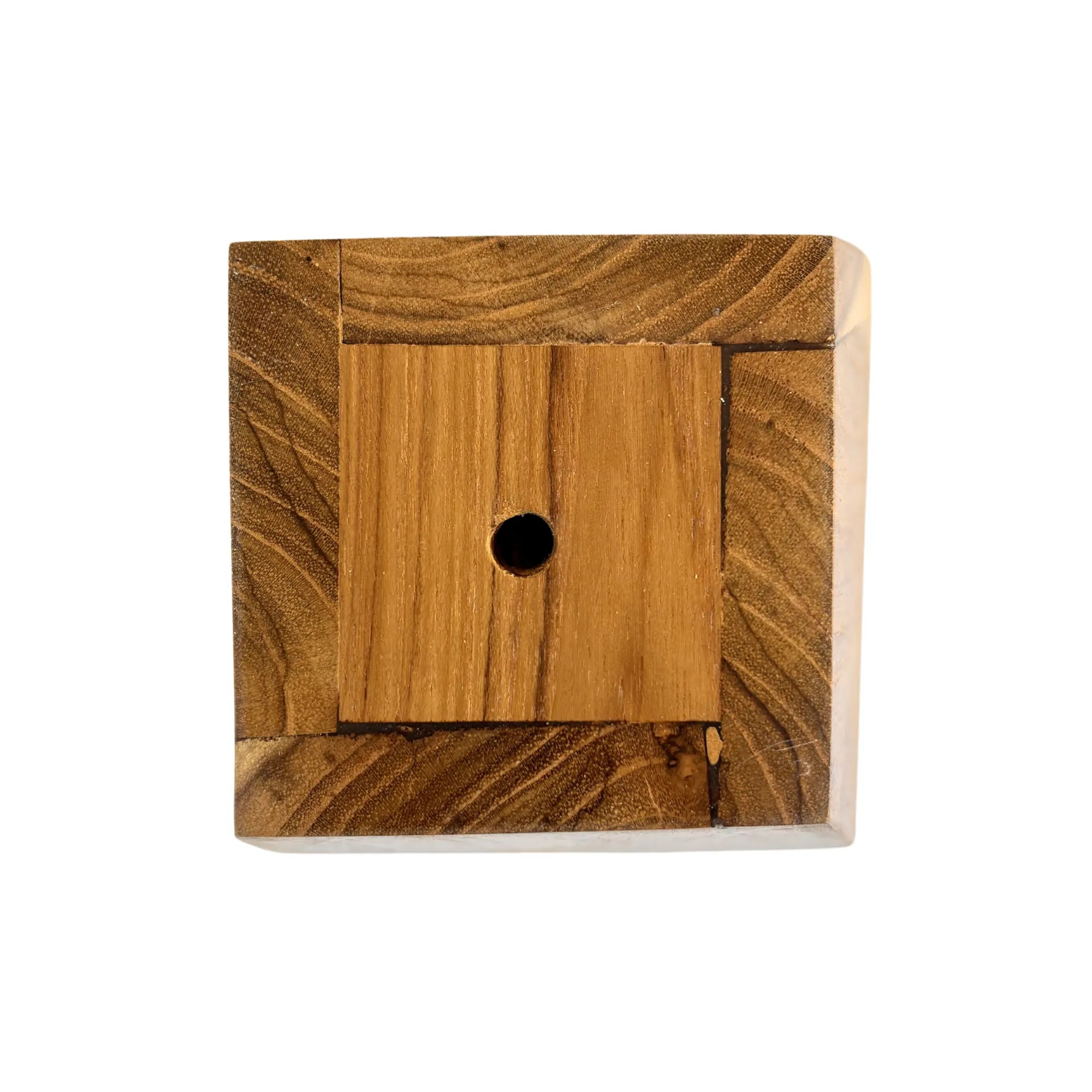Teak Wood Pendant Light Cover in natural finish for elegant lighting fixtures