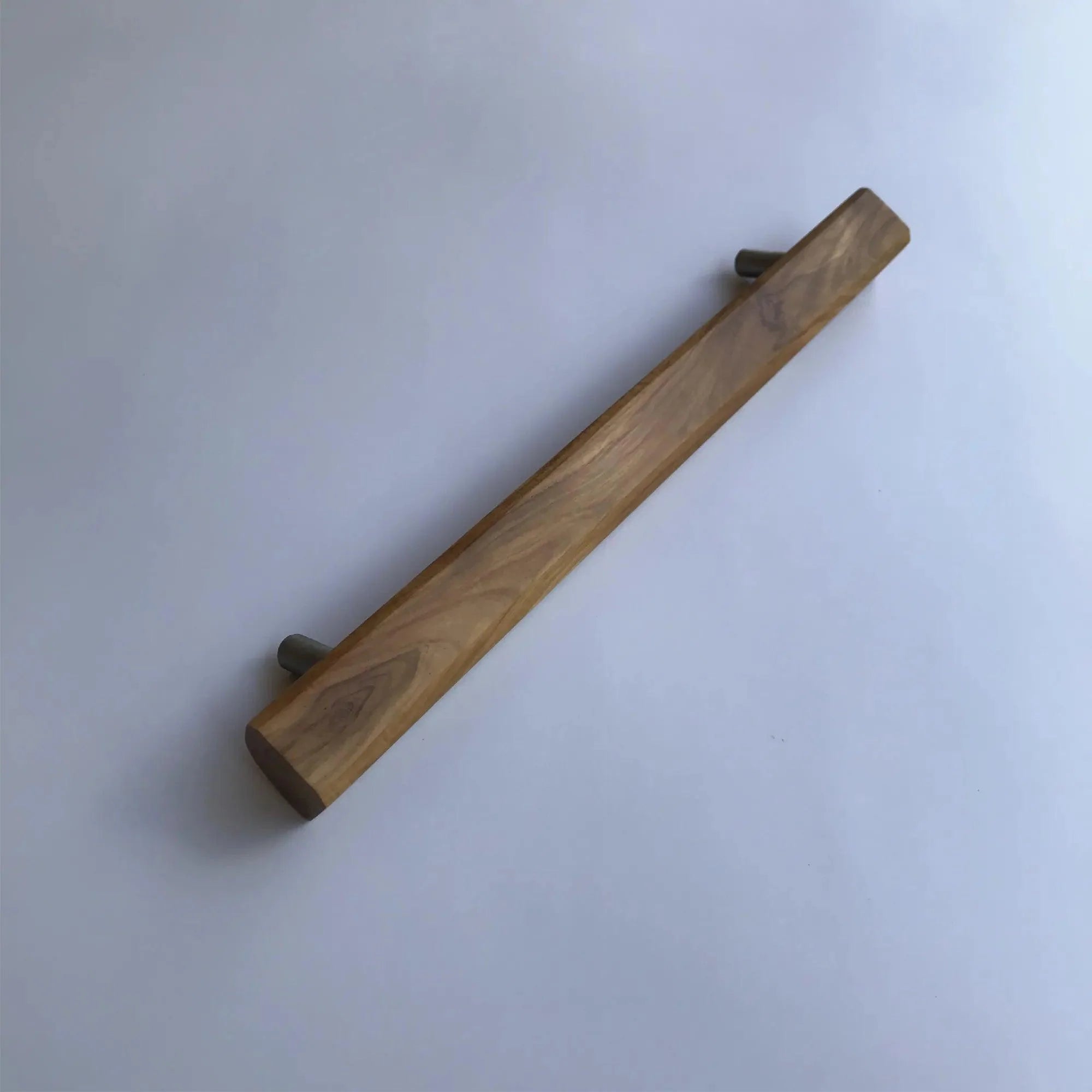 Wood Ceylon wood Storm Door Handle made of natural wood with metal mounting hardware