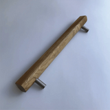 Wood Ceylon wood Storm Door Handle made of natural wood with metal mounting brackets