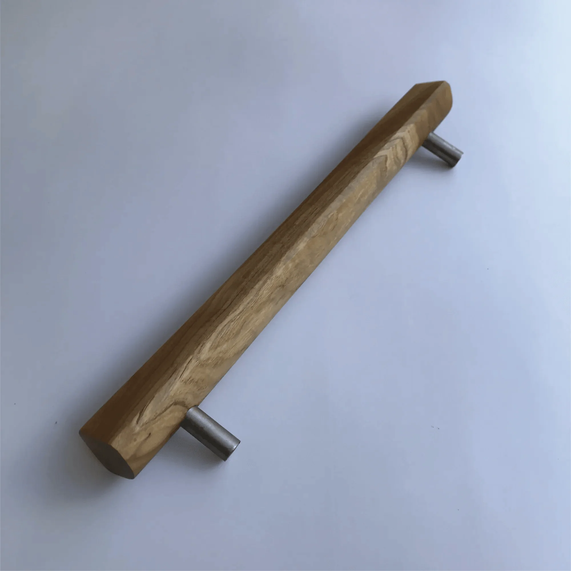 Wood Ceylon wood Storm Door Handle made of natural wood with metal mounting brackets